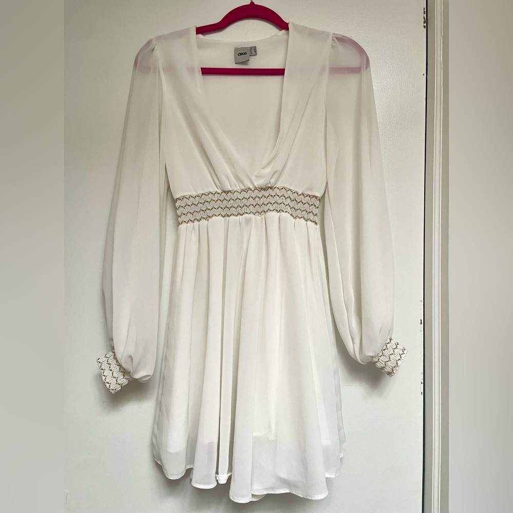 ASOS Greek Goddess Vibes White Mini Dress